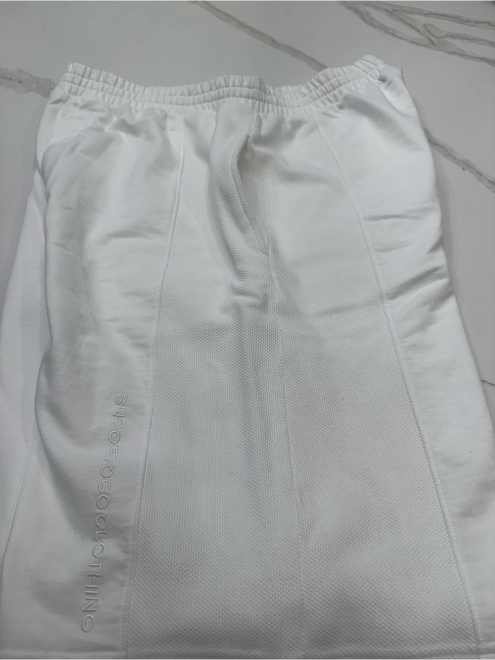 Snoop Dogg White Athletic Skirt with Logo Embroidery